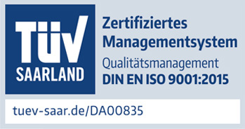 Zertifikat: Zertifiziertes Managementsystem (Bild: TÜV Saarland)